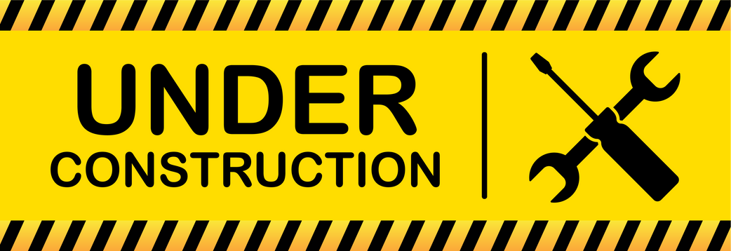 Under construction sign. Vector stock illustration for website